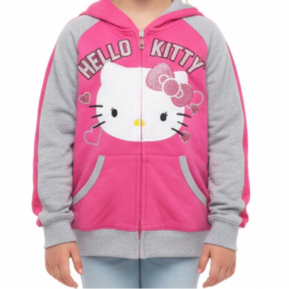 Sanrio Pink and Gray Hello Kitty Hoodie